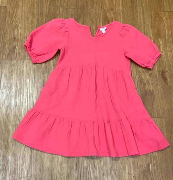 Cat & Jack Other - Cat & Jack Girls' Short Sleeve Gauze Dress Pink  L( 10-12)